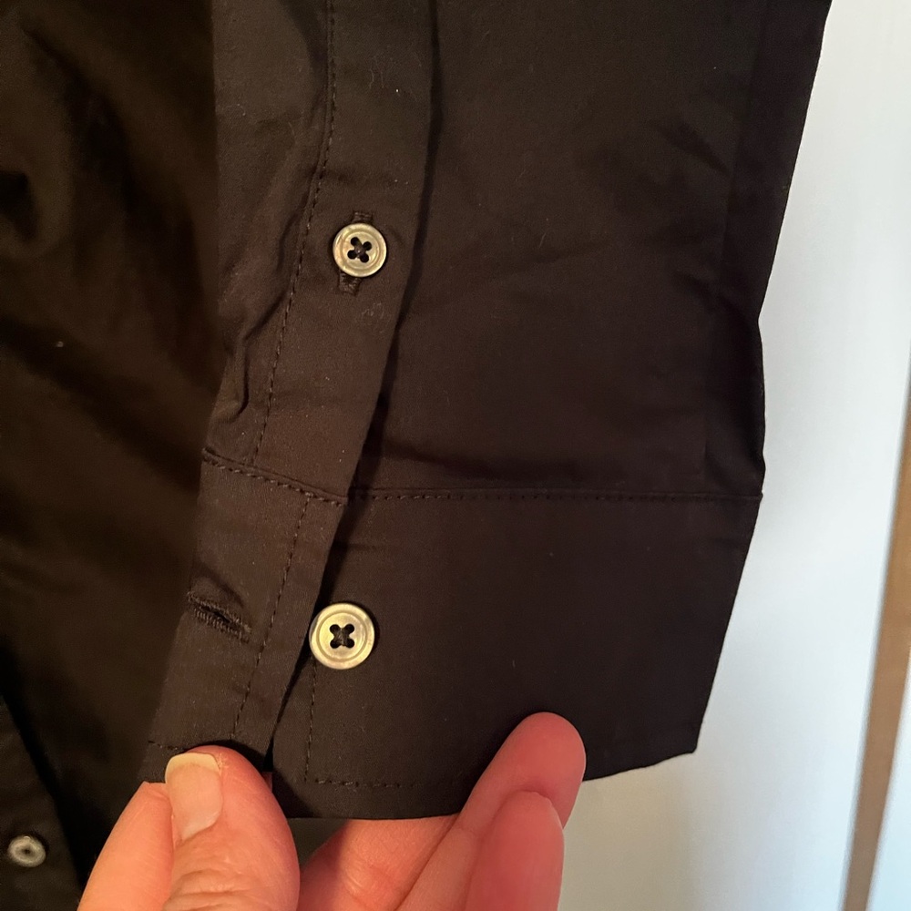UNTUCKit Black Long Sleeve Button-Down Dress Size 4 - Picture 4 of 5